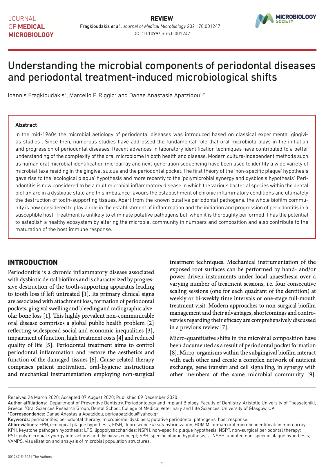 Understanding the microbial components of periodontal disease